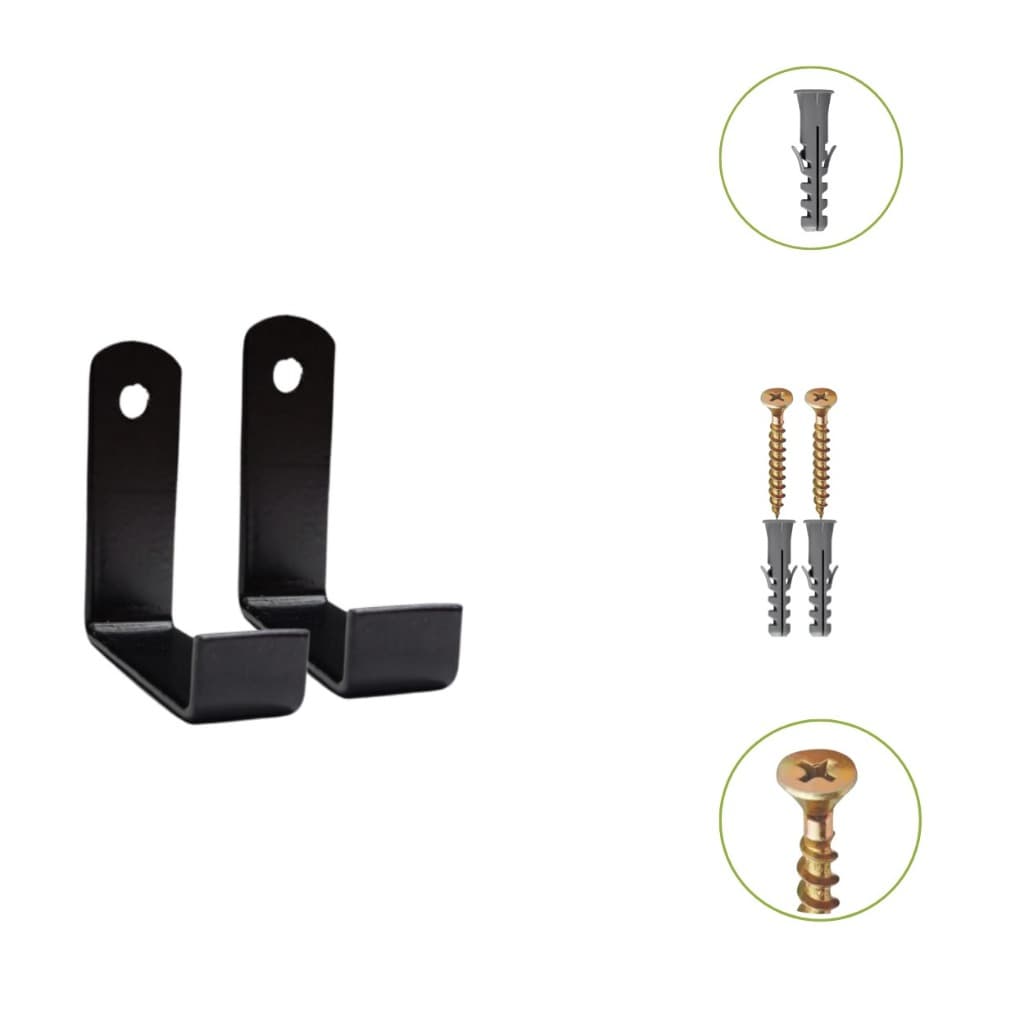Gancho de Parede Multiuso Reforçado LeDu Metais – Suporte Resistente para Ferramentas, Mangueiras, Garagem e Organização