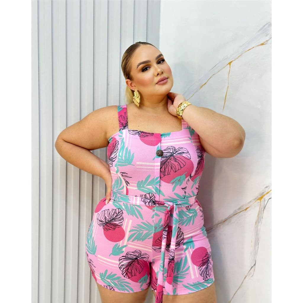 Macaquinho Rosa (34 a 56) plus size e modinha LINDO! Macio Estica moda feminina promoção só hoje!