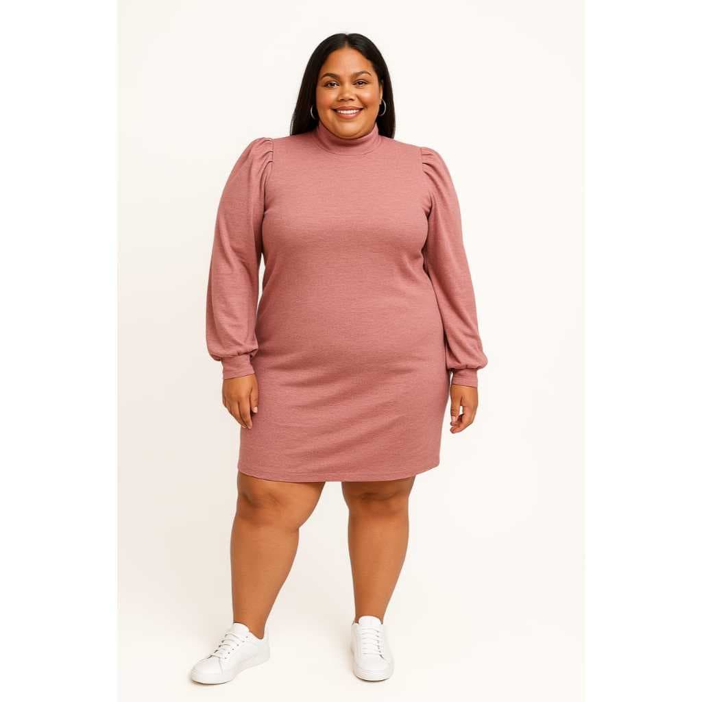 Vestido lanzinha lãzinha vestido frio plus size outono inverno lancamento