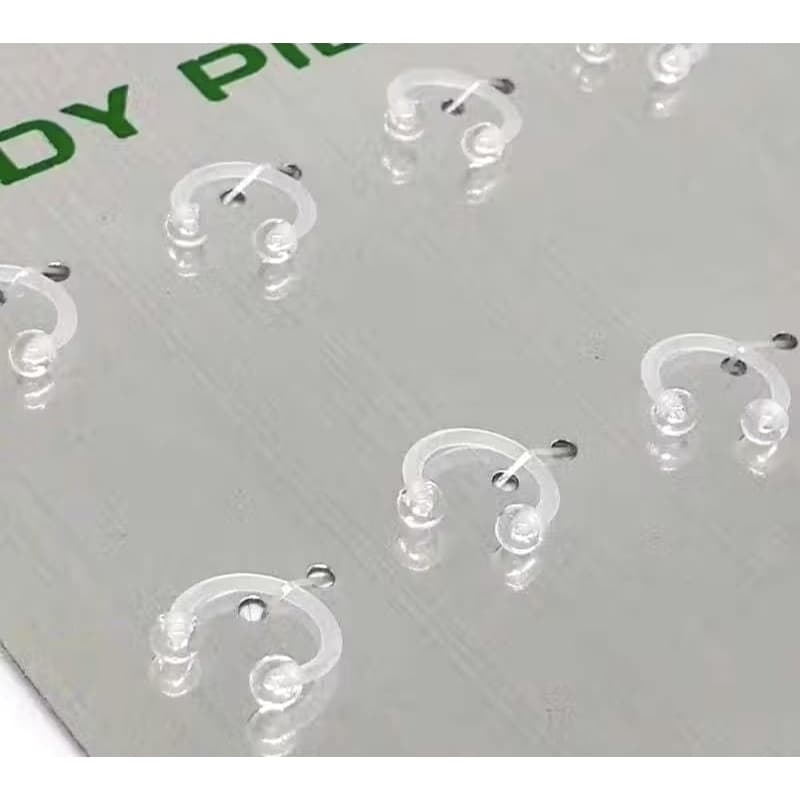 Piercing Ferradura Transparente Silicone Flexíveis Bioflex