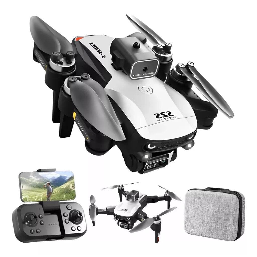 Drone S2S 8K Dual Câmera, Motores Brushless,  25min Voando, Obstacle Avoidance, Dobrável - Presente