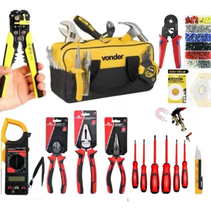 O Kit de Ferramentas do Eletricista 1000v Profissional 18 pçs