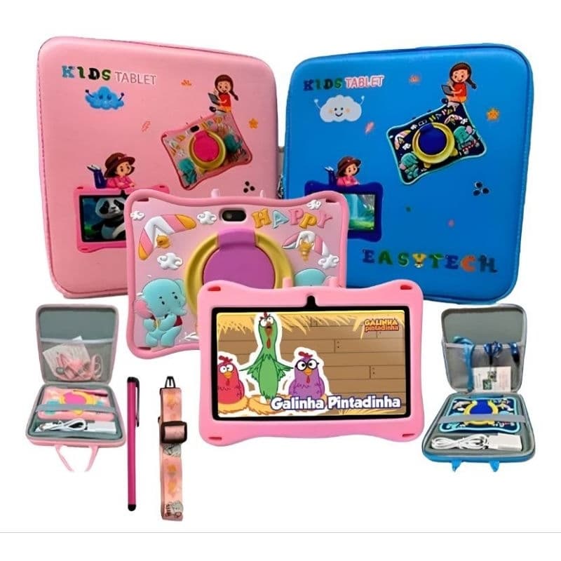 Tablet Infantil azul  Androide 13 4ram 64gb Wi-Fi 4G/5G Play store Lançamento