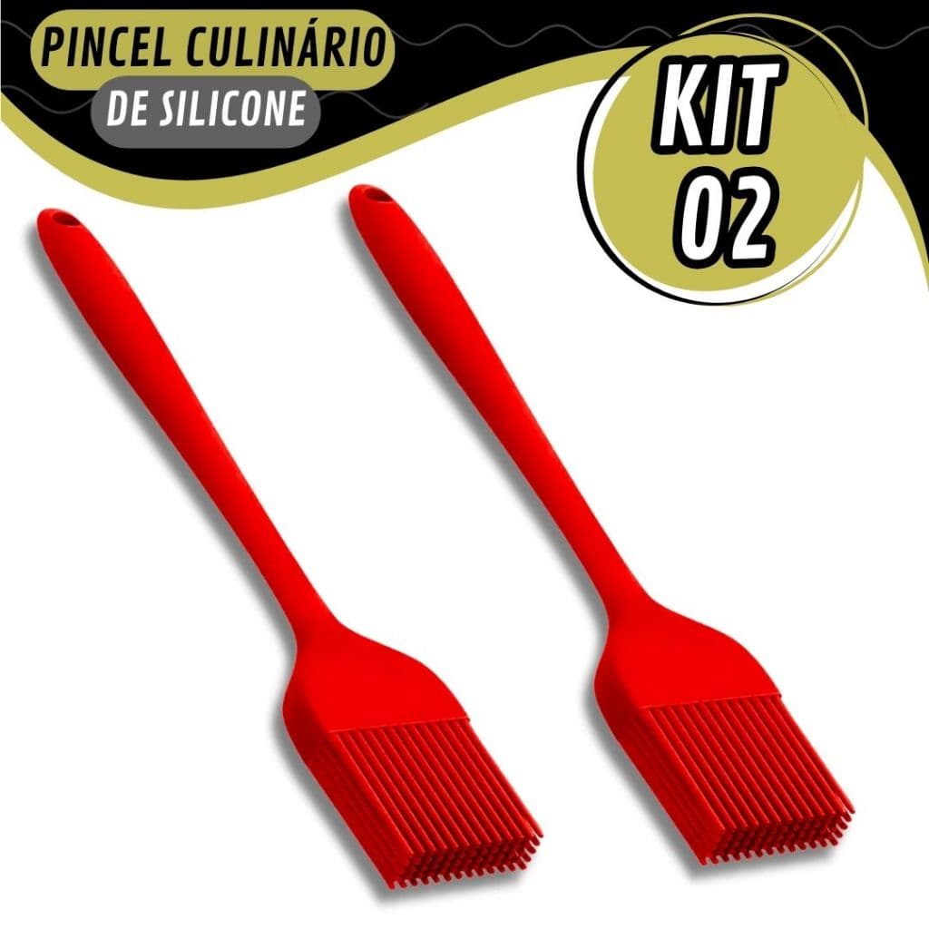 2 Pincel Para Cozinha Profissional de Silicone Premium Para Casa e Confeitaria
