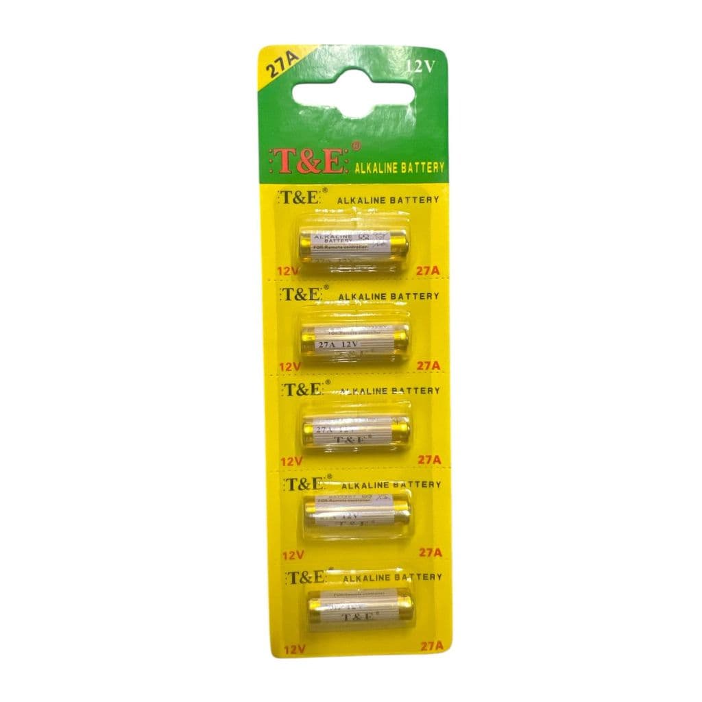 Pilha Para Controle De Portão 27A  12 V Cartela Com 5 Unidades