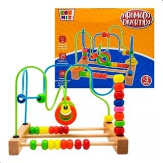 ★ BRINQUEDO EDUCATIVO ARAMADO DIVERTIDO EM MDF – TOY MIX – CORES E FORMAS – DESENVOLVIMENTO INFANTIL