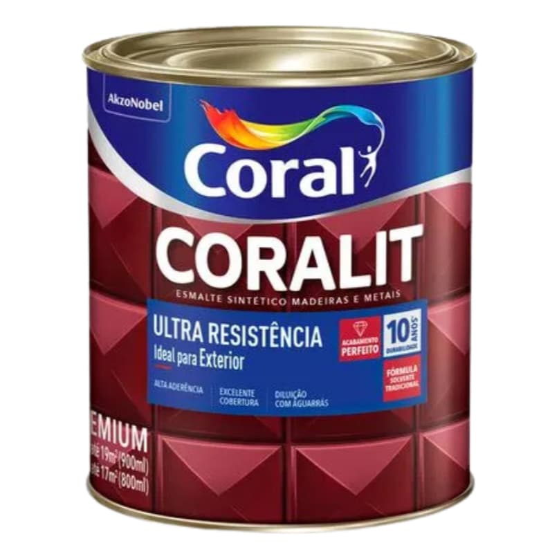 Tinta Coralit Esmalte Brilho - 900ml - Coral Escolha A Cor