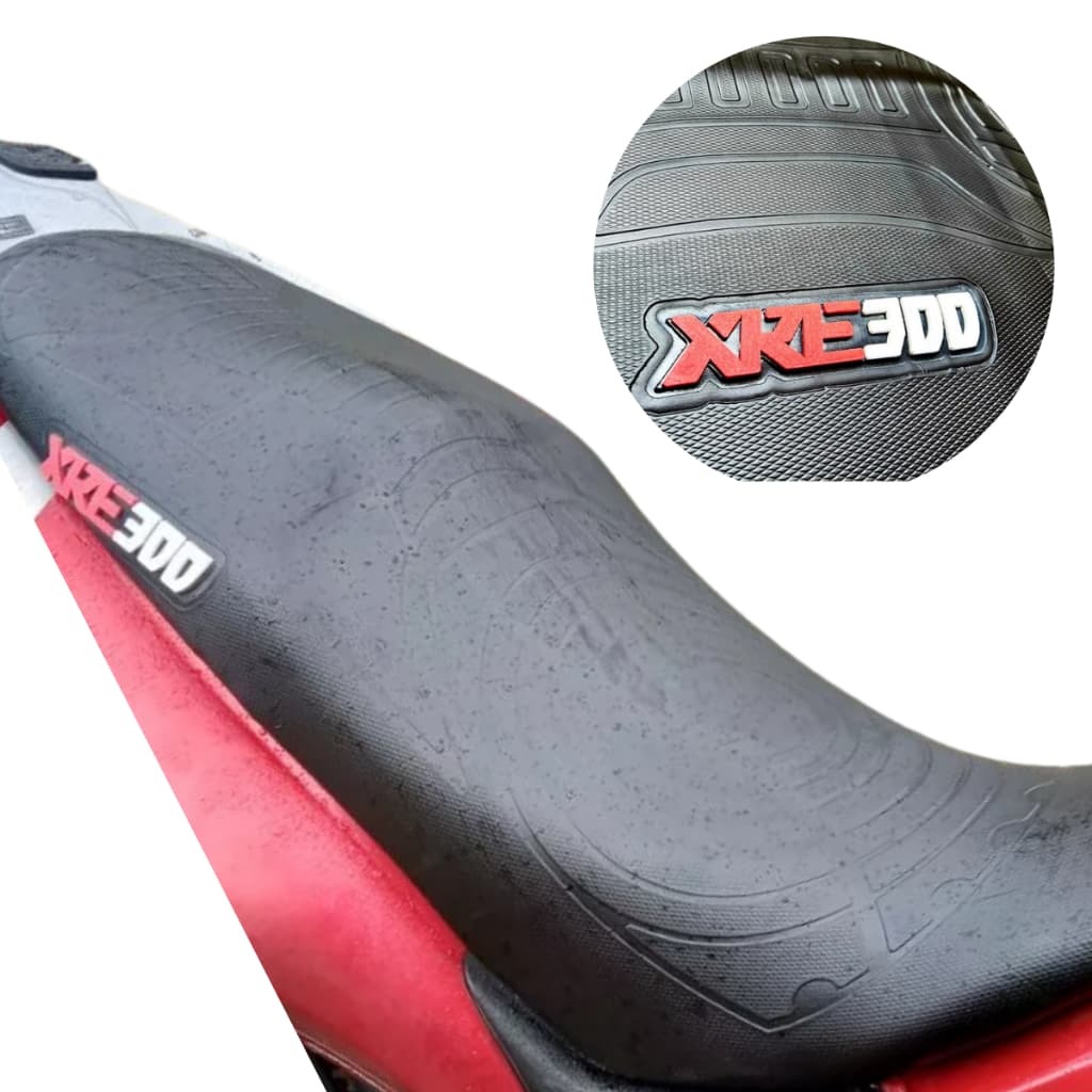 Capa De Banco Emborrachada  Moto XRE 300 Personalizada 3D Antiderrapante