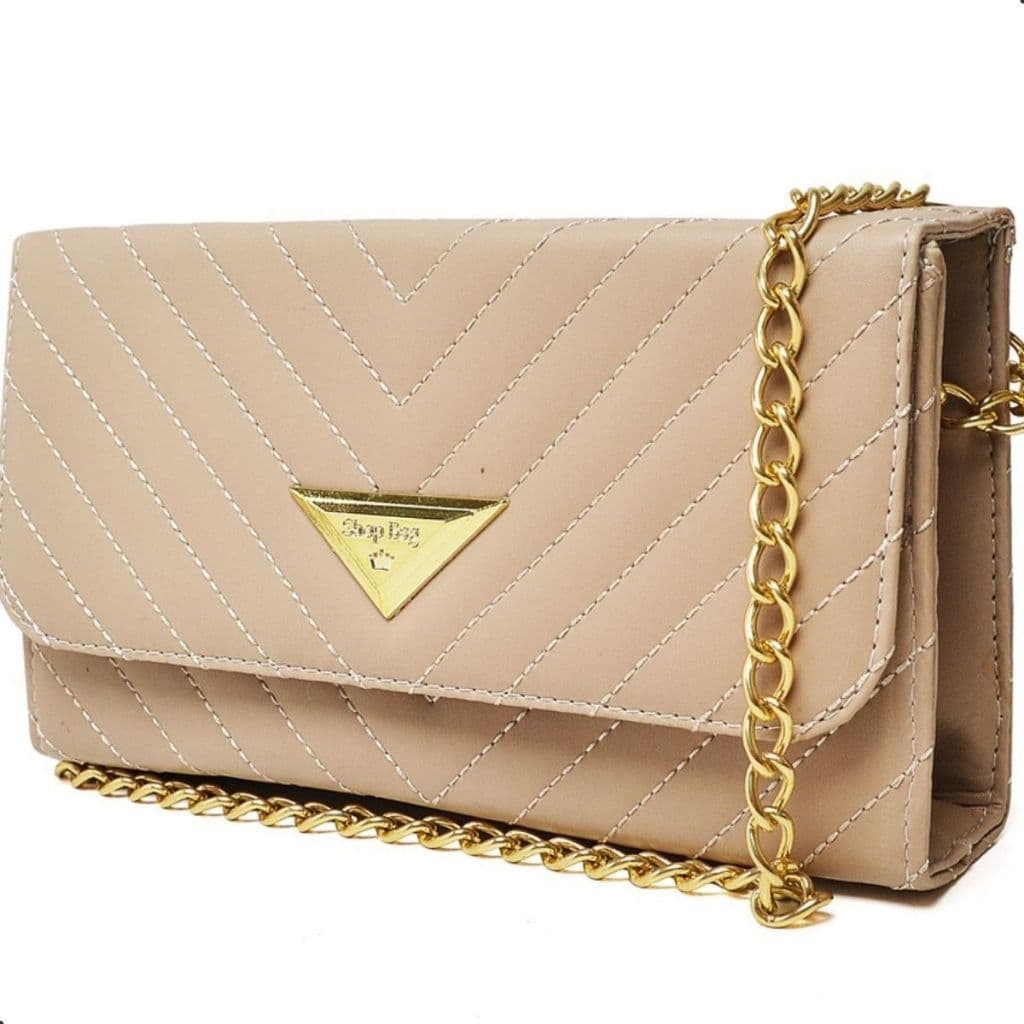 Bolsa feminina ShopBag corrente dourada