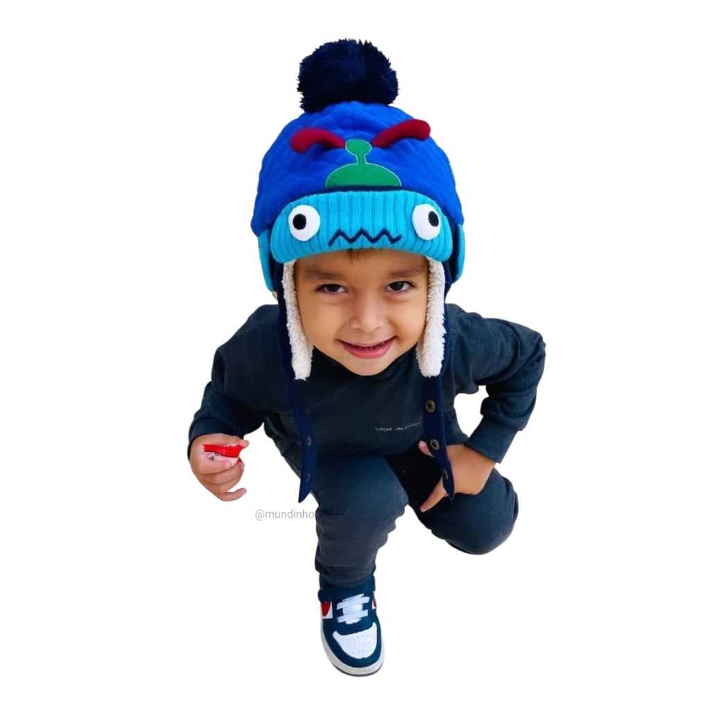 Touca bichinhos forrada infantil