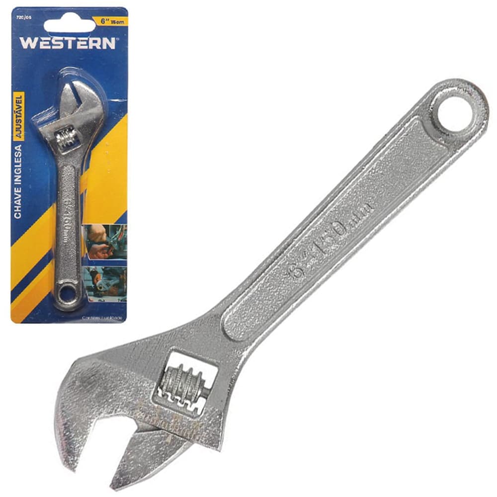 Chave Inglesa Ajustável de Aço 6" ou 8" 1 unidade Western