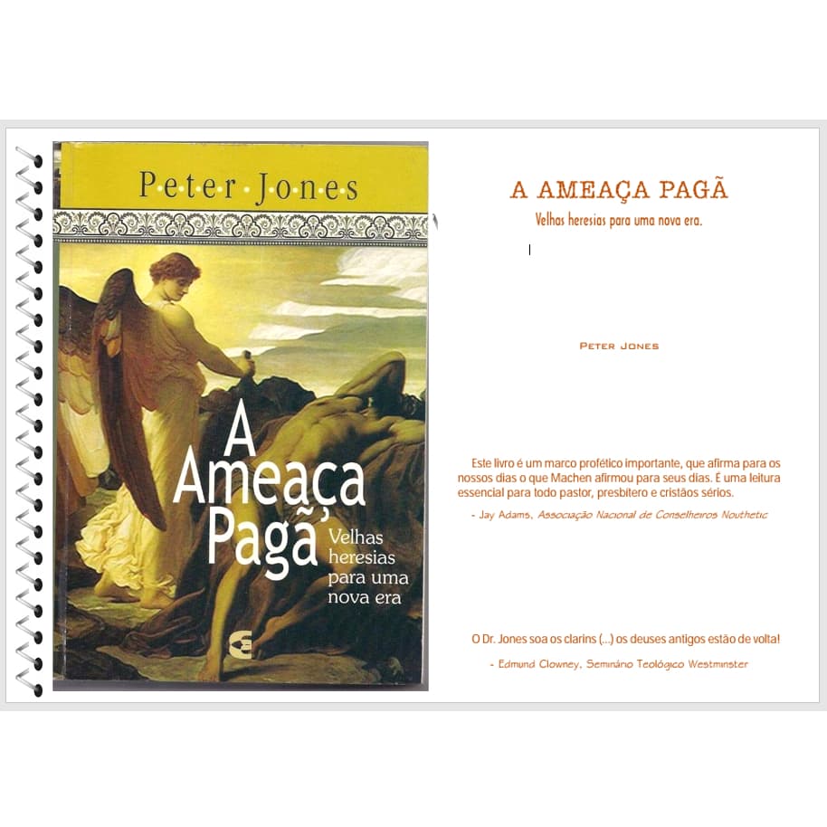Apostila Livro A Ameaça Pagã, Peter Jones - Cultura Cristã Encadernado Em Espiral