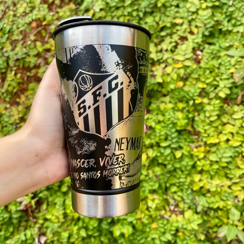 Copo Térmico   Personalização em 360 Graus SANTOS/NEY 473 ML Personalizado Time