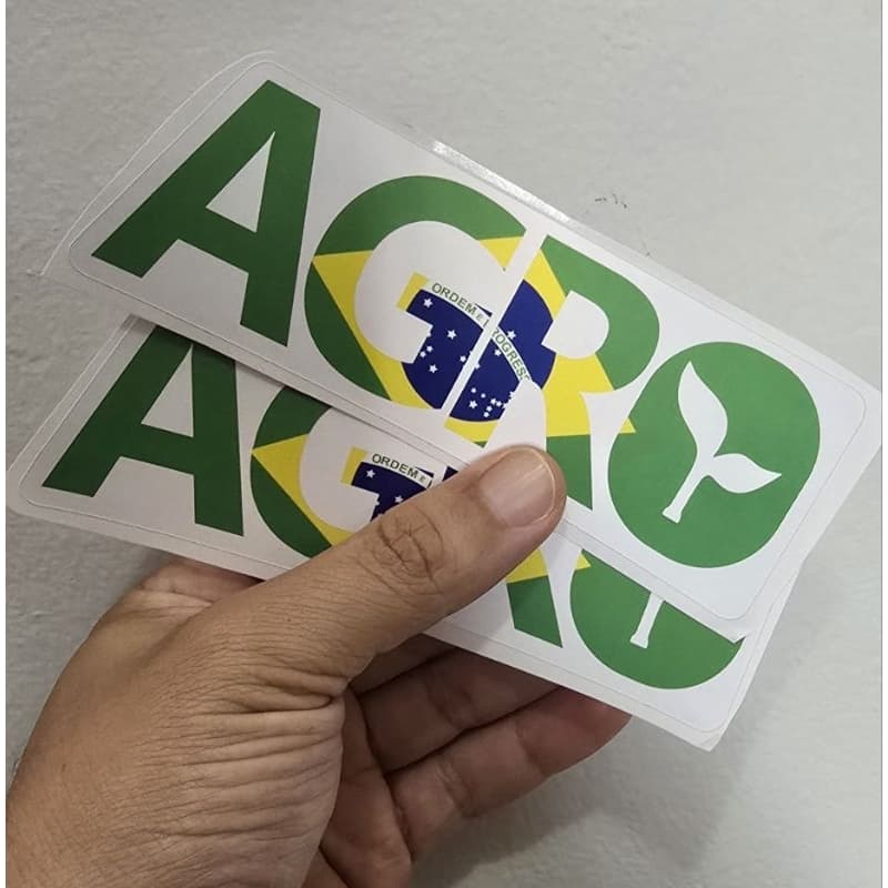 Adesivo AGRO BRASIL - Mais que um Adesivo, um Posicionamento | Alta Qualidade e Resistente à Água