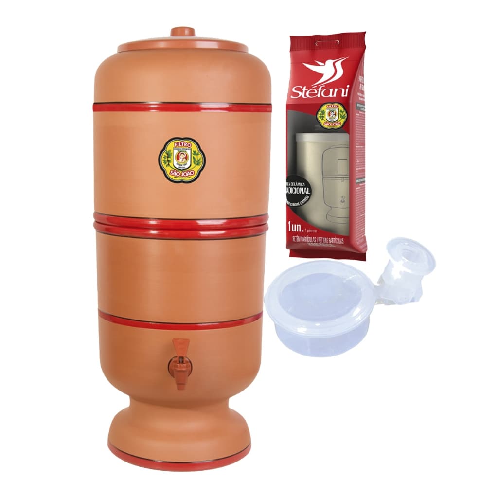 Filtro De Barro São João 6litros + Vela  + Boia Super Oferta