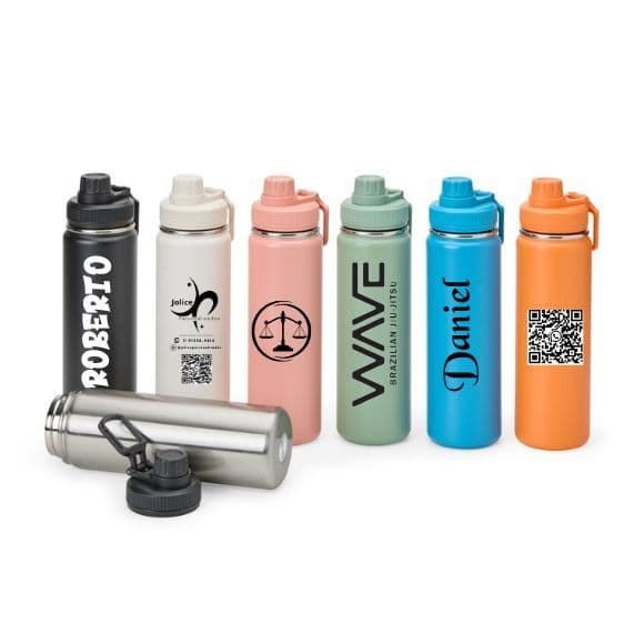 Garrafa Termica 750 ML Personalizado seu Nome Logo ou Sua Marca Parede Dupla Aço Inox