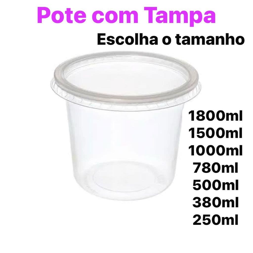 25 unidade Pote P/ Bolo No Pote Doces Açai Sobremesas Alimentos Com Tampa BPA Free Copazan