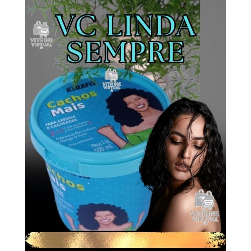 Creme para Pentear Hidratar e Dar vida aos cachos Kerafix mais Cachos