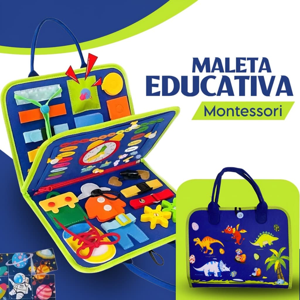 Maleta Interativa Montessori Sensorial Educativa Menino Menina Infantil Divertido Viagem