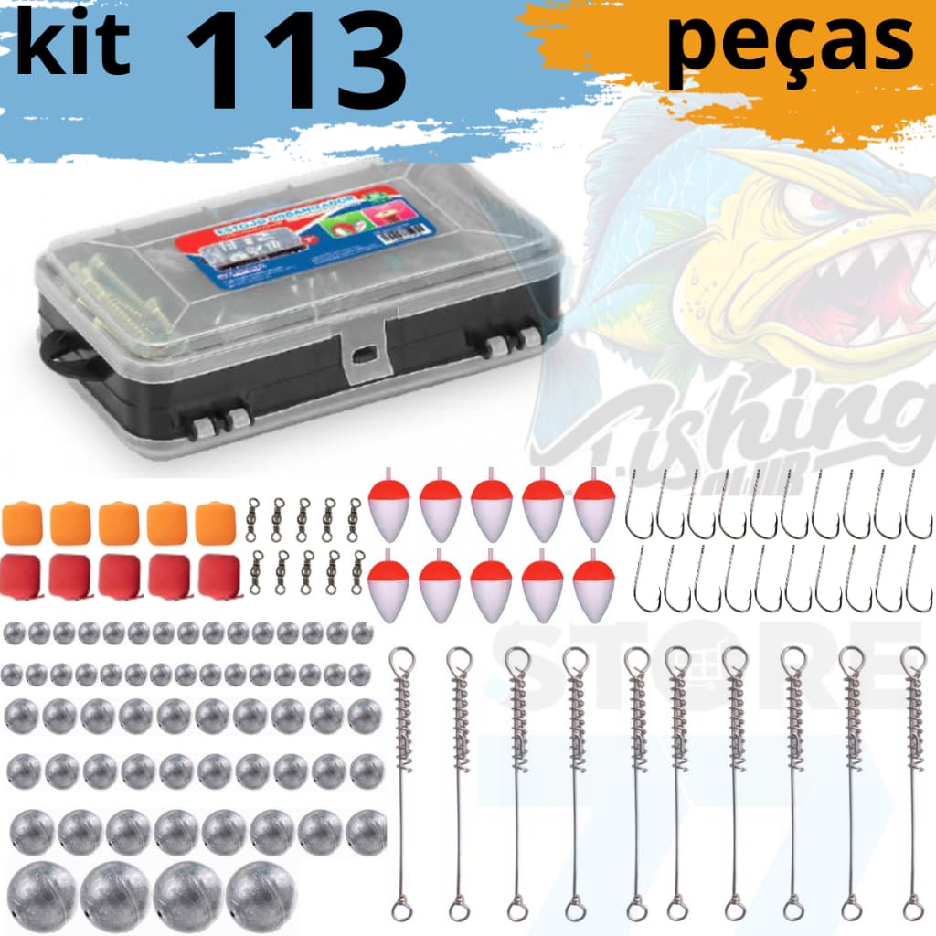 pesca com 113pç profissional pescador anzóis chumbada pescaria com kit acessórios de pescas