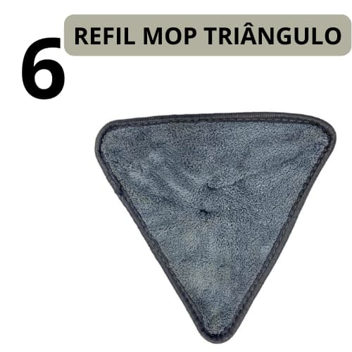 06 REFIL MOP TRIANGULO, MICROFIBRA, REUTILIZÁVEL