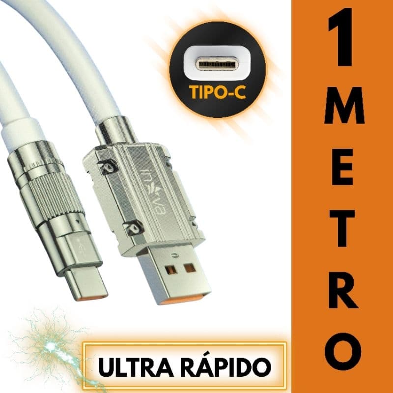 Cabo Carregador rápido Android Iphone -  USB-C