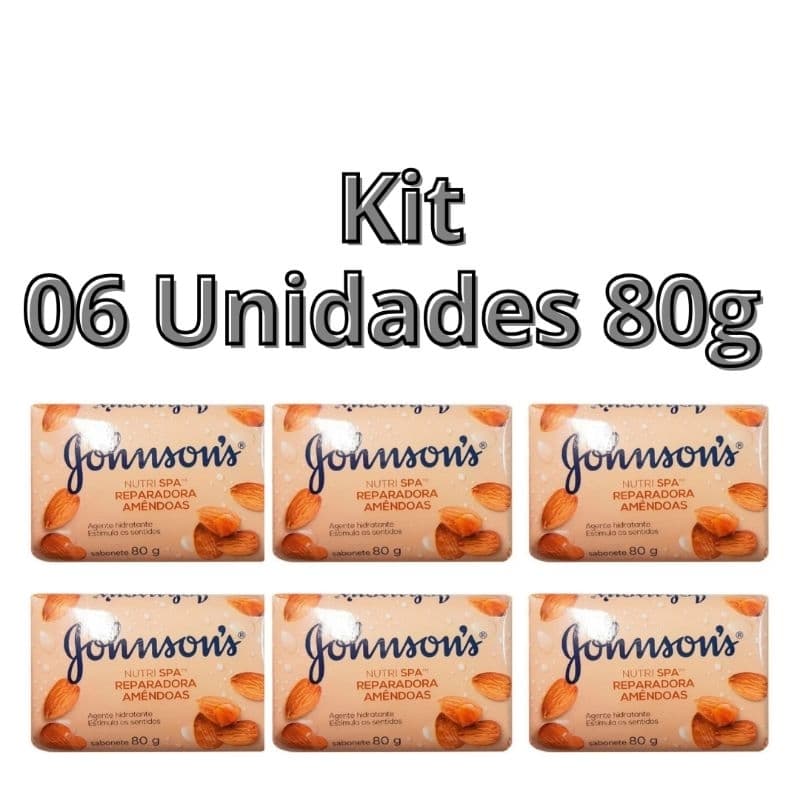 Kit 6 Sabonetes Johnsons Amêndoas 80g