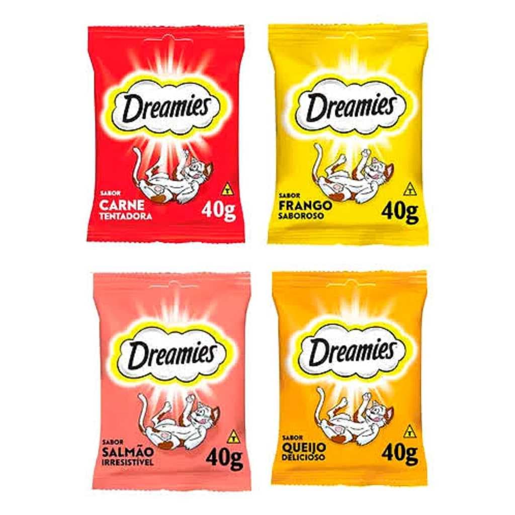 Kit 4 Dreamies petiscos para gatos 30g