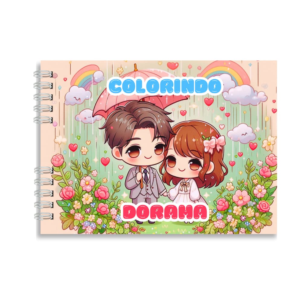 Livro de Colorir DORAMA - CAPA DURA - Desenhos Fofinhos - Jovem - Teen