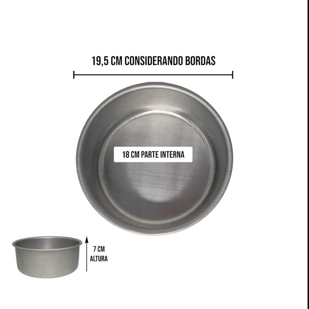 Forma Redonda 18 cm Alumínio para Air Fryer e Forno
