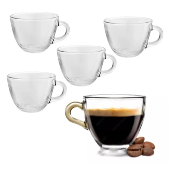 Jogo de 5 xícaras café 90ml Brasília