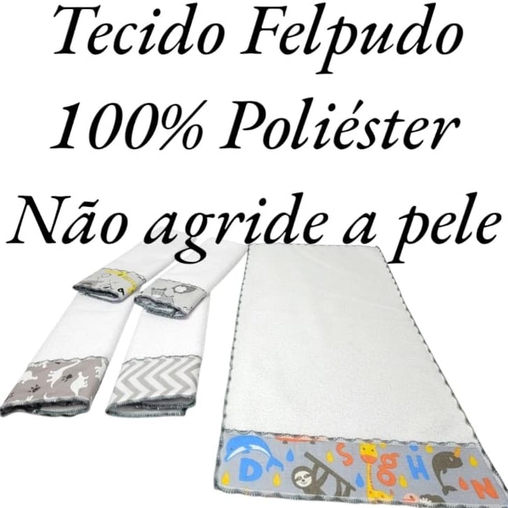 Toalha Ombro E Boca Babete Toalhinha Cores Variadas Kit 05 Peças