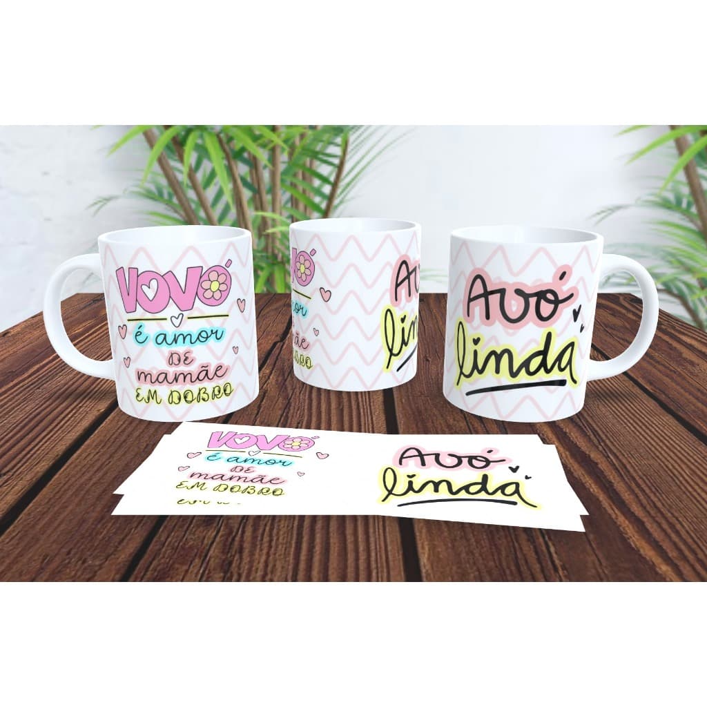 Caneca de Cerâmica Avó. Presente Vovó.