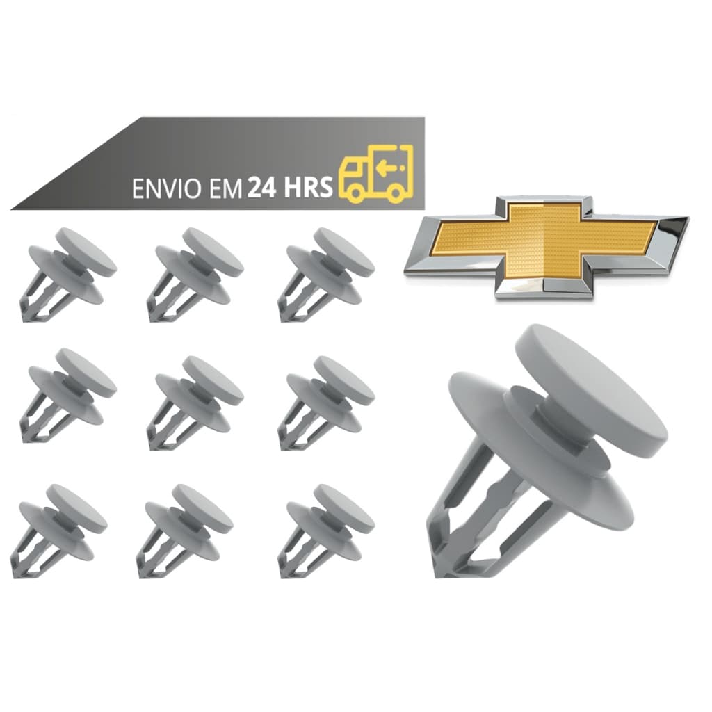 Kit Grampo Presilha Forro da Porta Chevrolet Onix Tracker Cobalt Cruze Spin Prisma Sonic