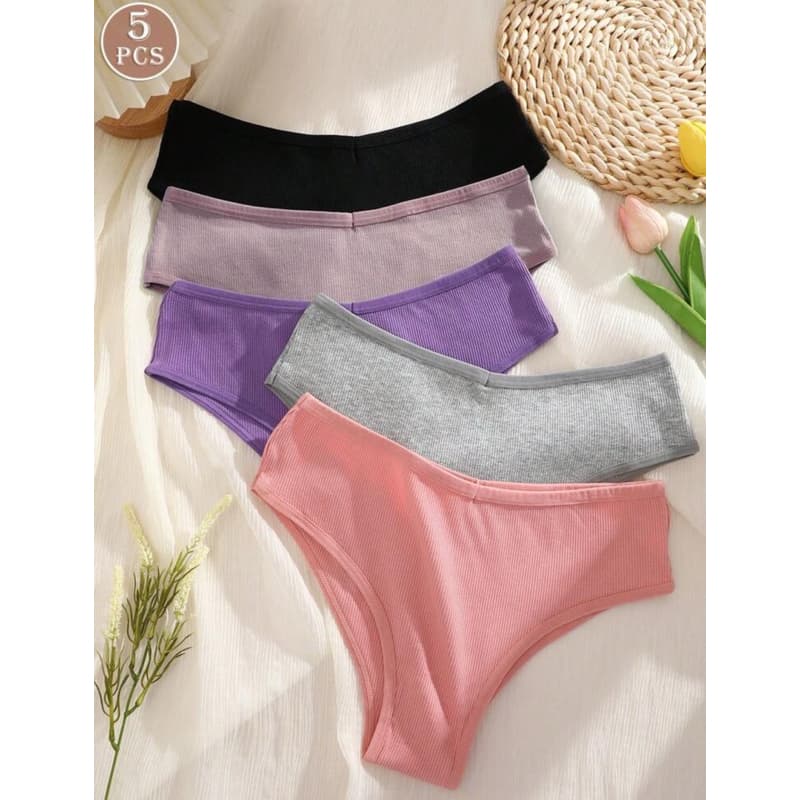 kit 5 calcinha algodão conforto básica, uso ou revenda, roupa feminina, adulto