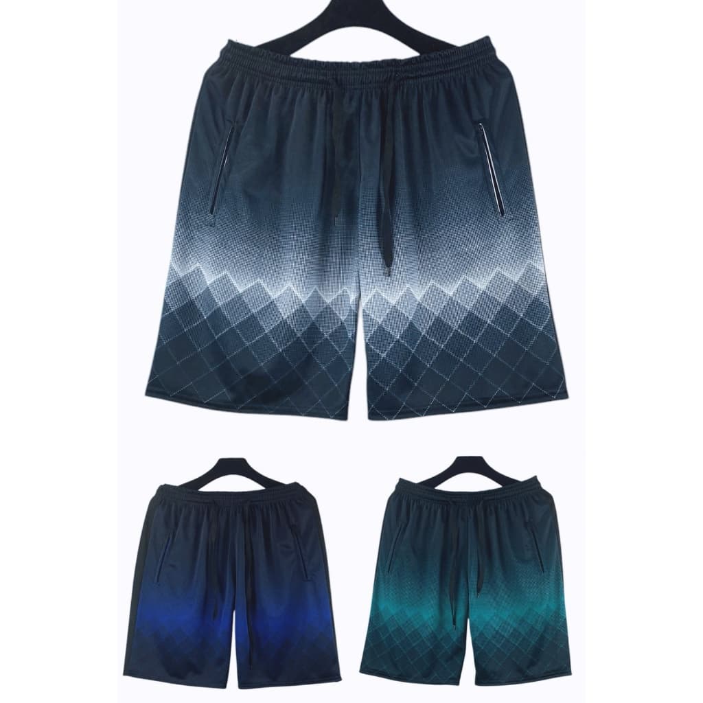 KIT 3 bermudas espotivo bolsos com ziper bem conforto