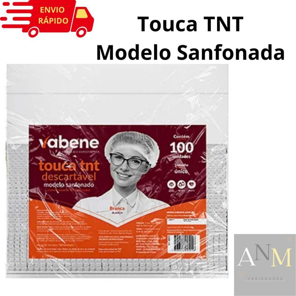 Touca Sanfonada Em TNT Vabene Tamanho Ùnico Cor Branca