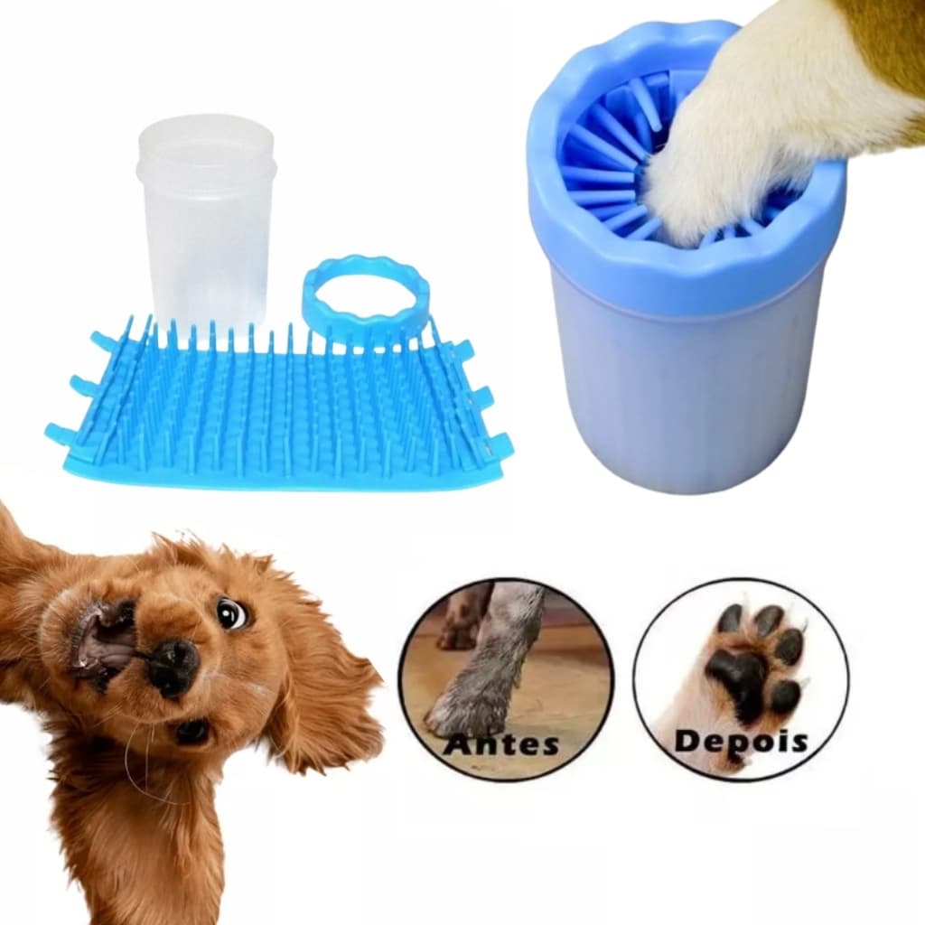 Lava Patas para Cães Portátil Higienizador Pós-Passeio 3 Cores Sortidas Limpeza Rápida sem Sujeira