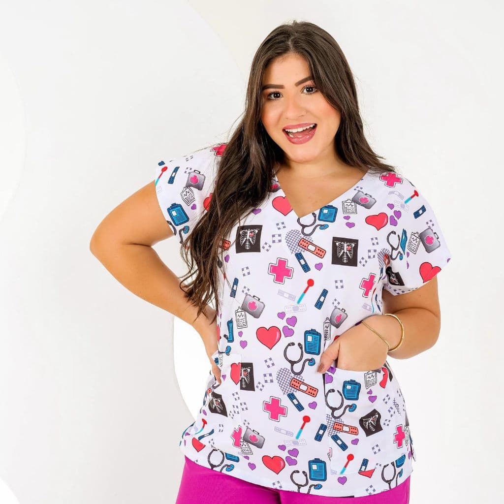 Scrub feminino Bata cirúrgica para diversas profissões.