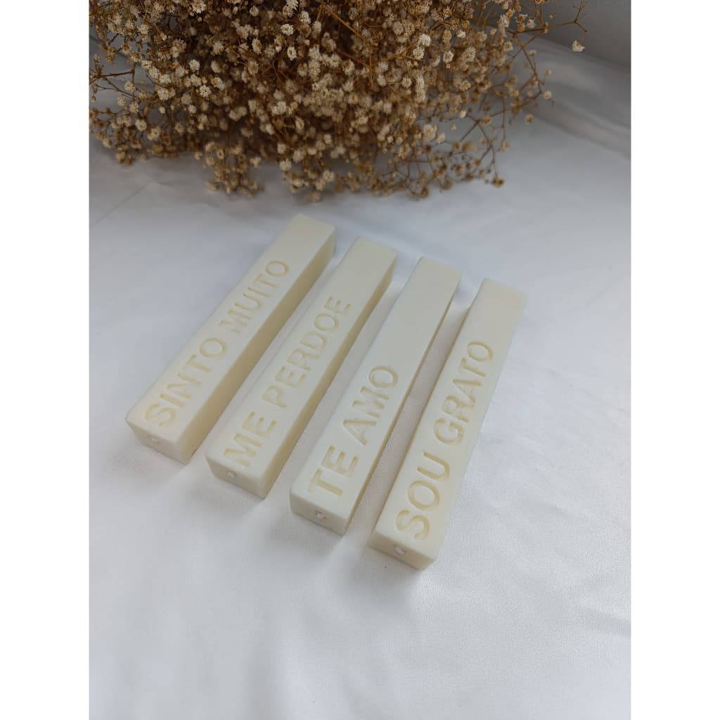 Kit 4 Velas Aromáticas Hooponopono Sinto Muito- Me Perdoe- Te amo- Sou Grato Intenções/Desejos/Palavras, vela decorativa