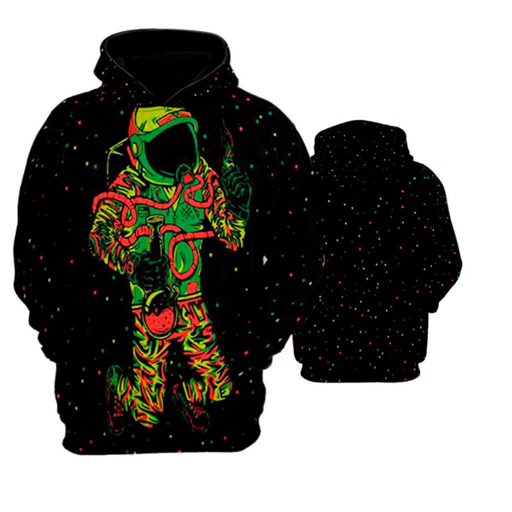 Moletom Unisex Astronauta Casaco Blusao Frio Envio Já Estampa Total Promoção Bolso e Capuz
