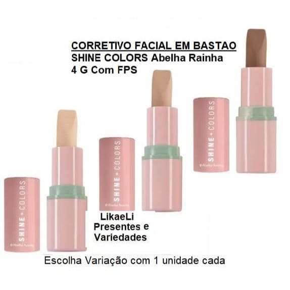 CORRETIVO FACIAL EM BASTAO SHINE COLORS Abelha Rainha 4 G C/FPS