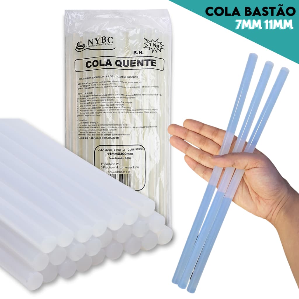 Cola Quente Em Bastão de Alta Qualidade Transparente Fácil de Usar Pacote com 1Kg - SHEFA