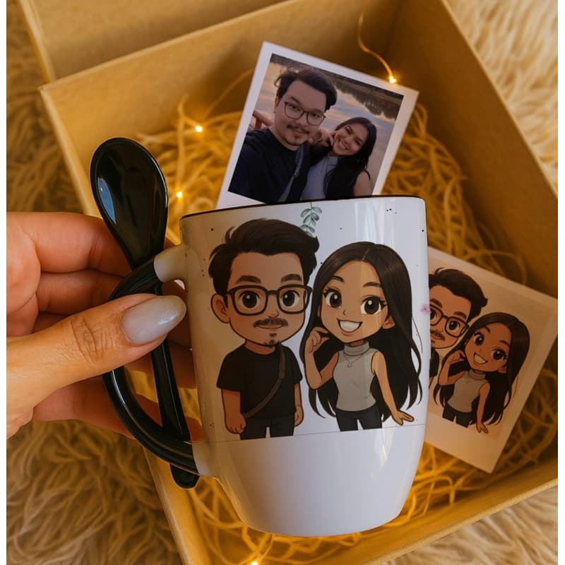 Caneca personalizada de casal, foto , emogi, frase