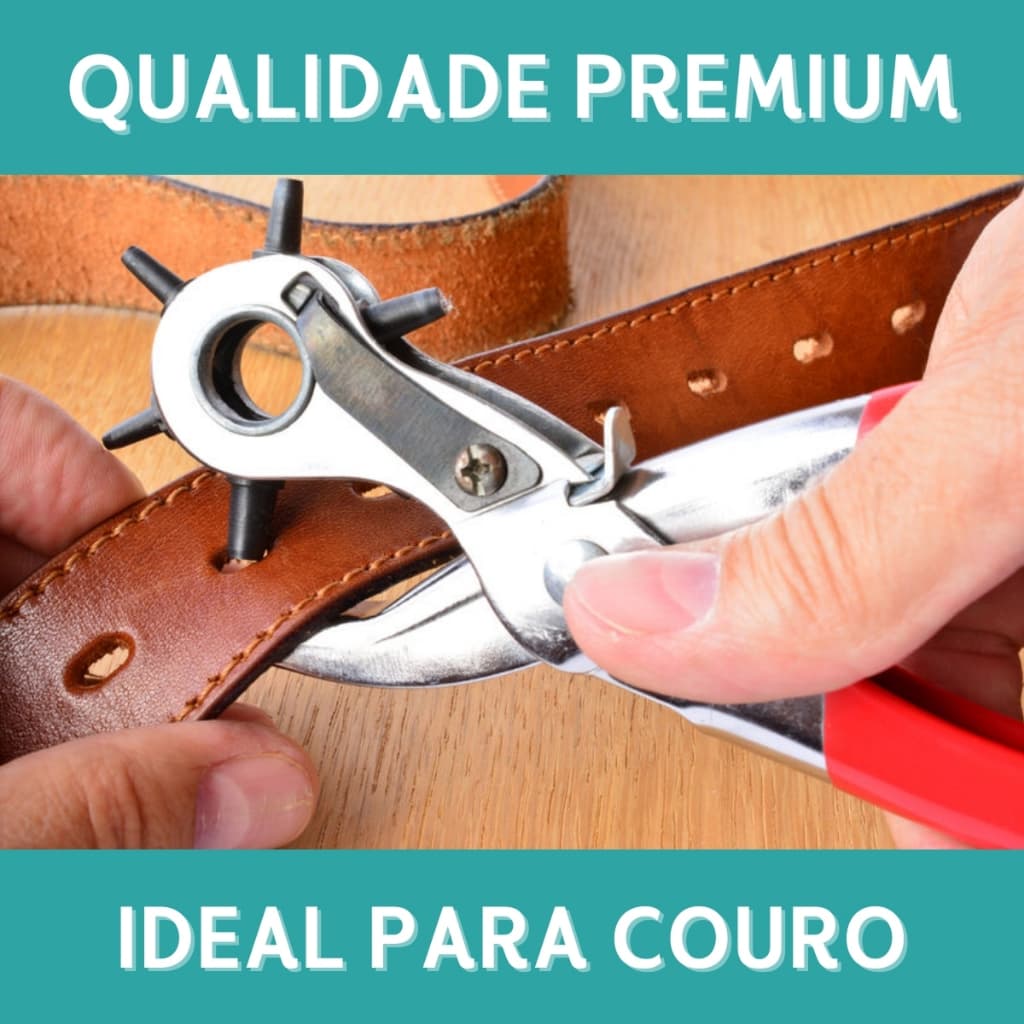 Alicate Vazador Profissional Para Chinelo Couro Cinto - 6 Furos Precisos e Fáceis de Fazer - SHEFA