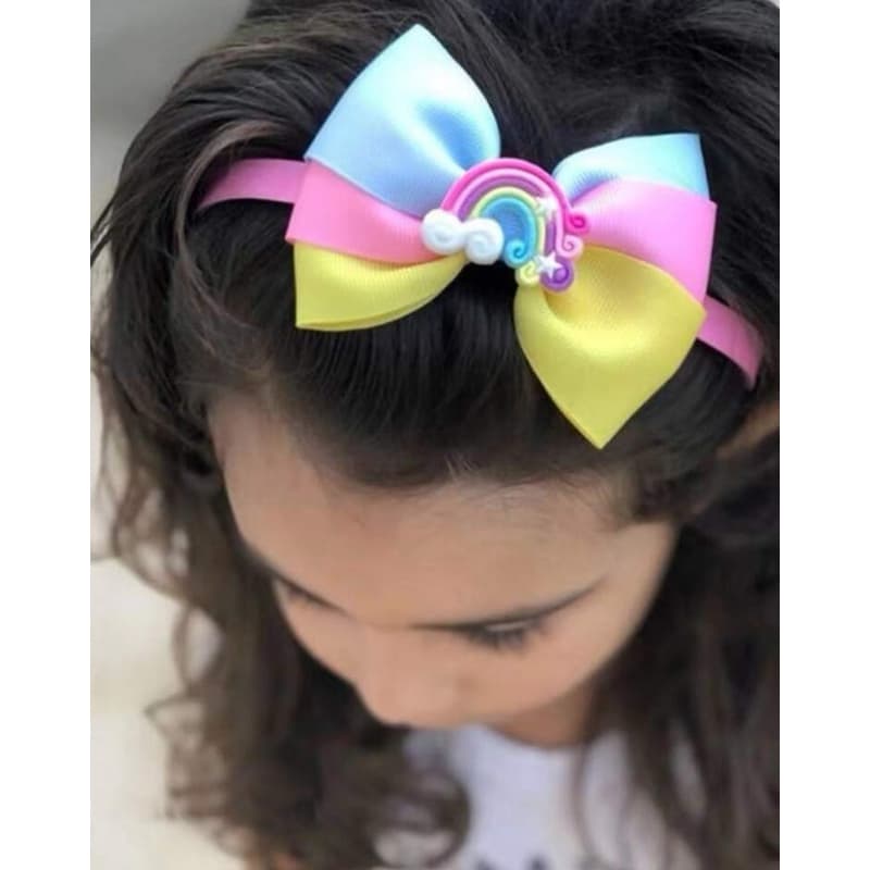 Tiara feminina infantil unicórnio cores