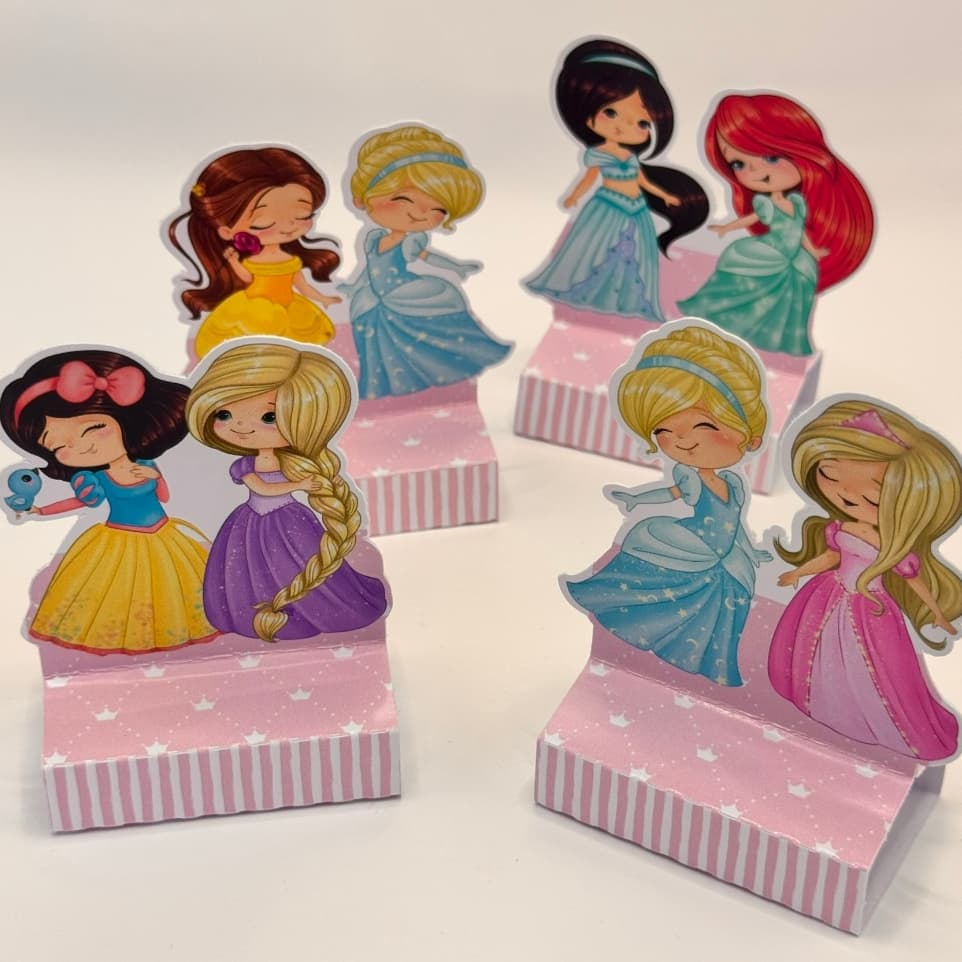 20 porta bis SEM NOME de PRONTA ENTREGA lembrancinha de aniversário porta doces tema princesas cute baby