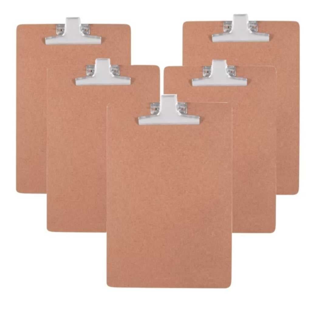 kit Pranchetas A4 Tipo Ofício – Reforçadas, Leves, Duráveis e Resistentes para Escola, Escritório