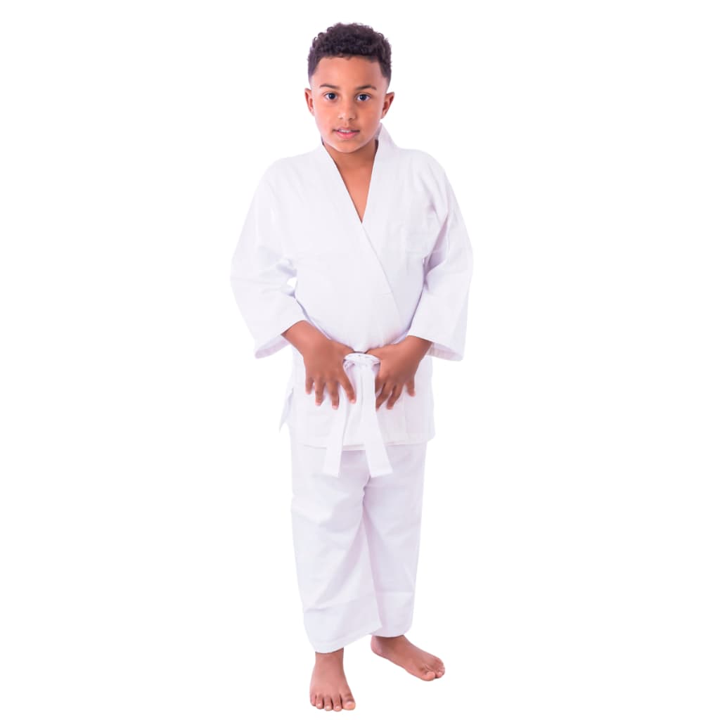 Kimono Para Judô Branco Infantil Reforçado Jiu-Jitsu/Judô + Faixa Branca