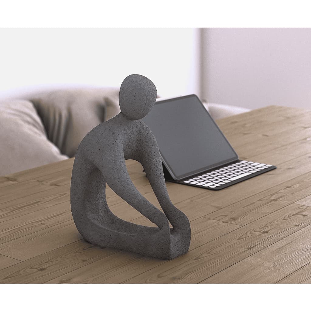 Escultura Decorativa Sentado Contemplando Estilo Minimalista Wabi Sabi Para Ambientes Zen E Criativos